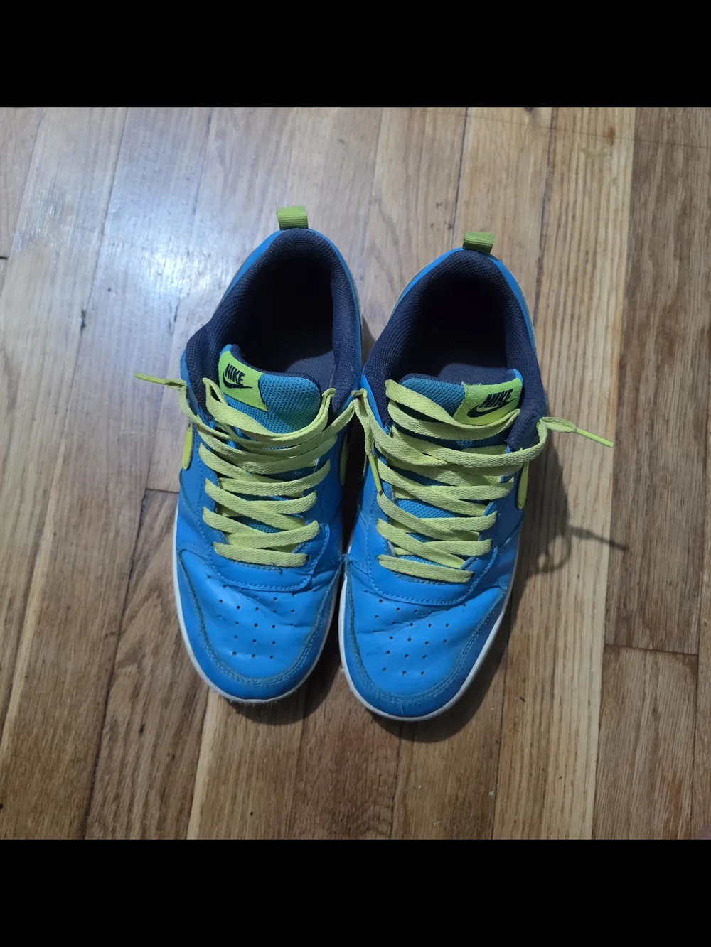 Nike Kids' Blue & Lime Low-Top Sneakers